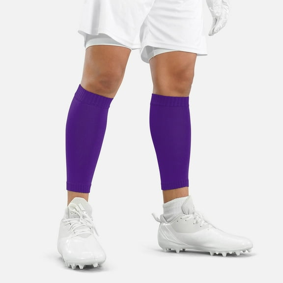 Hue Purple Knitted Compression Calf Sleeves
