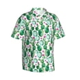 thumbnail image 2 of Fotbe Cactus Plants Hawaiian Shirt for Men Unisex Summer Beach Casual Short Sleeve Cotton Linen Button Down Shirts-Small, 2 of 9