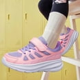thumbnail image 6 of vibdiv Girls Shoes Kids Sneakers Lightweight Breathable Strap Athletic Running Shoes Pink Purple Toddler Size 7, 6 of 9