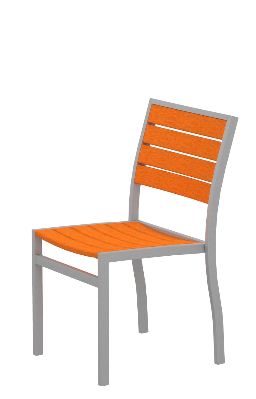 polywood lounge chairs on Polywood A100fasta Euro Dining Side Chair In Textured Silver Tangerine Walmart Com Walmart Com