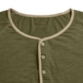 thumbnail image 6 of 100% Cotton Mens Casual T-Shirt Slim Fit Basic Henley Long Sleeve Shirts With Buttons Fashion Daily Wear Work Tops, 6 of 7