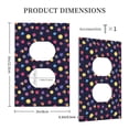 thumbnail image 3 of KLL Planets Pattern Electrical Outlet Covers, 3" x 5" 1 Pack Electric Receptacle Plug Covers for Decorator Receptacle Outlet & Switch-Style S, 3 of 6