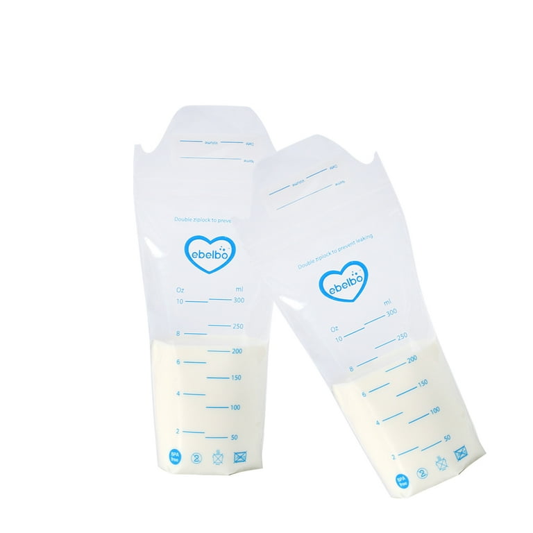 Breastmilk Storage Bags with Double Zipper Seal and Convenient Pour Spout  for Storing and Freezing Breastmilk,Self Standing