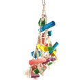 thumbnail image 4 of Wooden Parrot Block Toy Interactive Cotton Rope Bird Chew Toy Parrot Cage Toy, 4 of 10