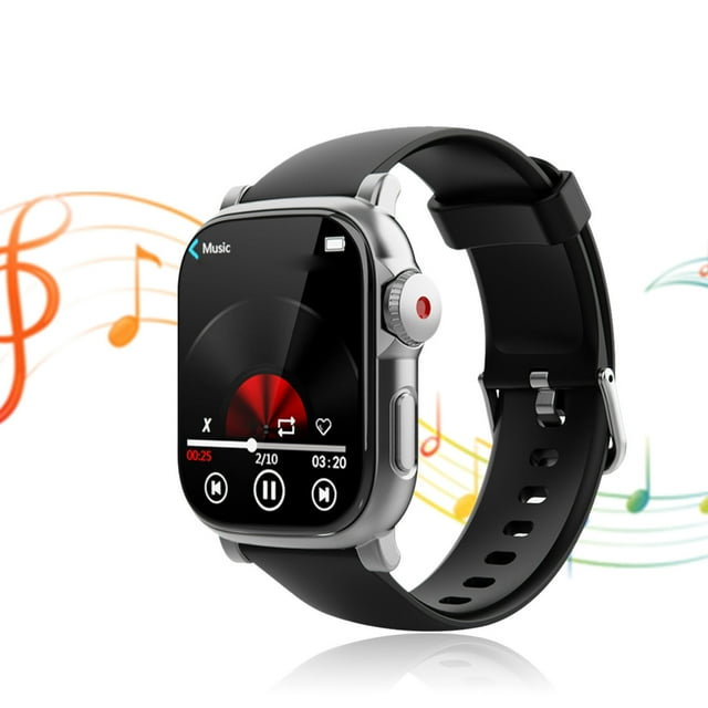 Wearable MP3 Player, 5.4 Music Player with 2.01 Inch Touch Screen and Wrist Band, Built in Speaker for Running Workout Travel Commuting