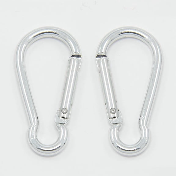 50pc Aluminum Rock Climbing Carabiners Key Clasps Quick Links Silver 50x24x4mm