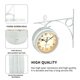 thumbnail image 5 of Reloj De Pared Retro Reloj De Pared De Hierro Reloj Colgante De Doble Cara Reloj Decorativo Silencioso Reloj De Pared Con Pilas Para El Hogar Pasillo Café Restaurante Speravity HA025243-02, 5 of 5