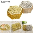 thumbnail image 2 of Caja de plástico para dulces, embalaje de aluminio dorado hueco, recuerdo de boda, regalo de Baby Shower, suministros para eventos y fiestas, 1 unidad, 2 of 4