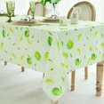 thumbnail image 4 of Fruit Lemon Tablecloth,Polyester Green Table Cloth,Waterproof and Wrinkle Resistant, Washable Spring Summer Table Cover for Dinning Room Tabletop (60X84 Inch,Rectangle), 4 of 6