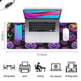 thumbnail image 5 of Long Mouse Pads for Desk,Neon Halloween Pumpkin Pattern Desk Mats on Top Of Desks, Desk Mouse Pad Extra Large with 3mm Non-Slip Base and Stitched Edge for Gaming,Office,Work,Home 31.5x11.8in, 5 of 5