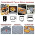 thumbnail image 3 of 2Pcs Air Fryer Silicone Liner with Handle Reusable Air Fryer Silicone Pan Square Air Fryer Silicone Pot Heat Resistant Air Fryer Silicone Tray Nonstick Air Fryer Liner Accessories for 6QT Air Fryer, 3 of 11
