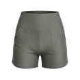 thumbnail image 7 of TEAJOPSUU Athletic Shorts for Women with Pockets Stretchy High Waisted Yoga Shorts Tummy Control for Workout Running Gray, 7 of 7