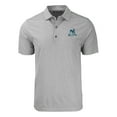 thumbnail image 2 of Men's Cutter & Buck Heather Gray Citadel Bulldogs Big & Tall Forge Eco Stripe Stretch Recycled Polo, 2 of 3