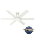thumbnail image 2 of Hunter - Kennicott Indoor/Outdoor Ceiling Fan, Wall Control, 52-inch, Fresh White, Casual-style, 3-speed WhisperWind Motor, 53435, for Porches, Bathrooms, 2 of 17