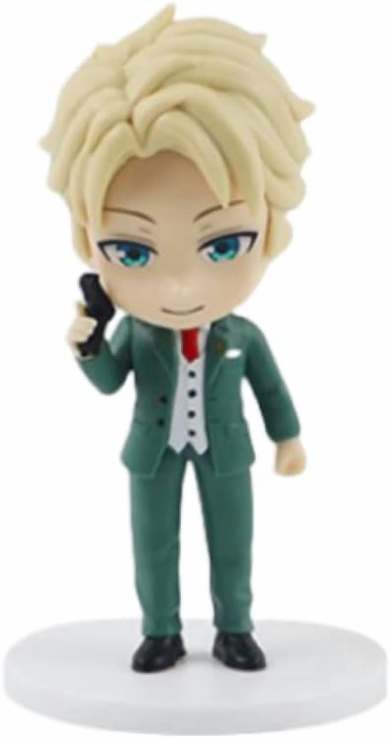 Newly Lloyd Forger Figure Anya Figure Yor Breccia Figure Six Q Version Standing Anime Figures 10cm/3.9inch Anime Statue Desktop Decor Gifts (B)