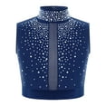 thumbnail image 4 of Aiihoo Kids Girls Ballet Jazz Latin Lyrical Contemporary Dance Outfit Sleeveless Crop Top with Mesh Skirt Set Dancewear Navy Blue 14, 4 of 6