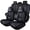 Black and Blue Edge, variant on Black and Brown Car Seat Covers for Toyota Camry SE 2000 Car Seat Cover , Leather, Front two seats, With Lumbar Support, Waterproof, Beautify the Interior of Old Cars