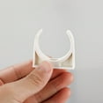 thumbnail image 3 of Home U Shaped Water Supply Tube Pipe Holder Clamps Clip White 40mm Dia 10pcs, 3 of 3