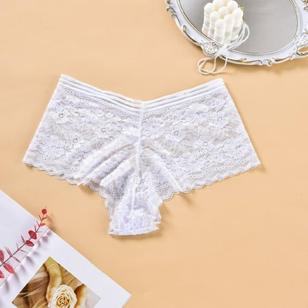High Waisted Cotton Underwear for Women Women s Large Size High Waist Briefs Breathable Thin Thong Lace Breathable Seamless Underwear Women Boxers Briefs White XXL