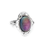 Redcolourful Gypsy Boho Adjustable Oval Color Change Mood Ring Emotion Feeling Changeable (Best Mood Ring Chart)