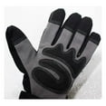 thumbnail image 2 of TUFFSTUFF Men's Mechanic's Gloves | Synthetic Gray Suede & Black Spandex | Anti-Slip | Breathable | Padded Protection | Adjustable Fit | Size M, 2 of 2