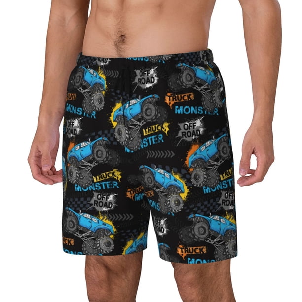 Balery Cool Off-Road Vehicle Bañador para hombre, shorts de playa de secado rápido con entrepierna y forro de compresión-XX-Large