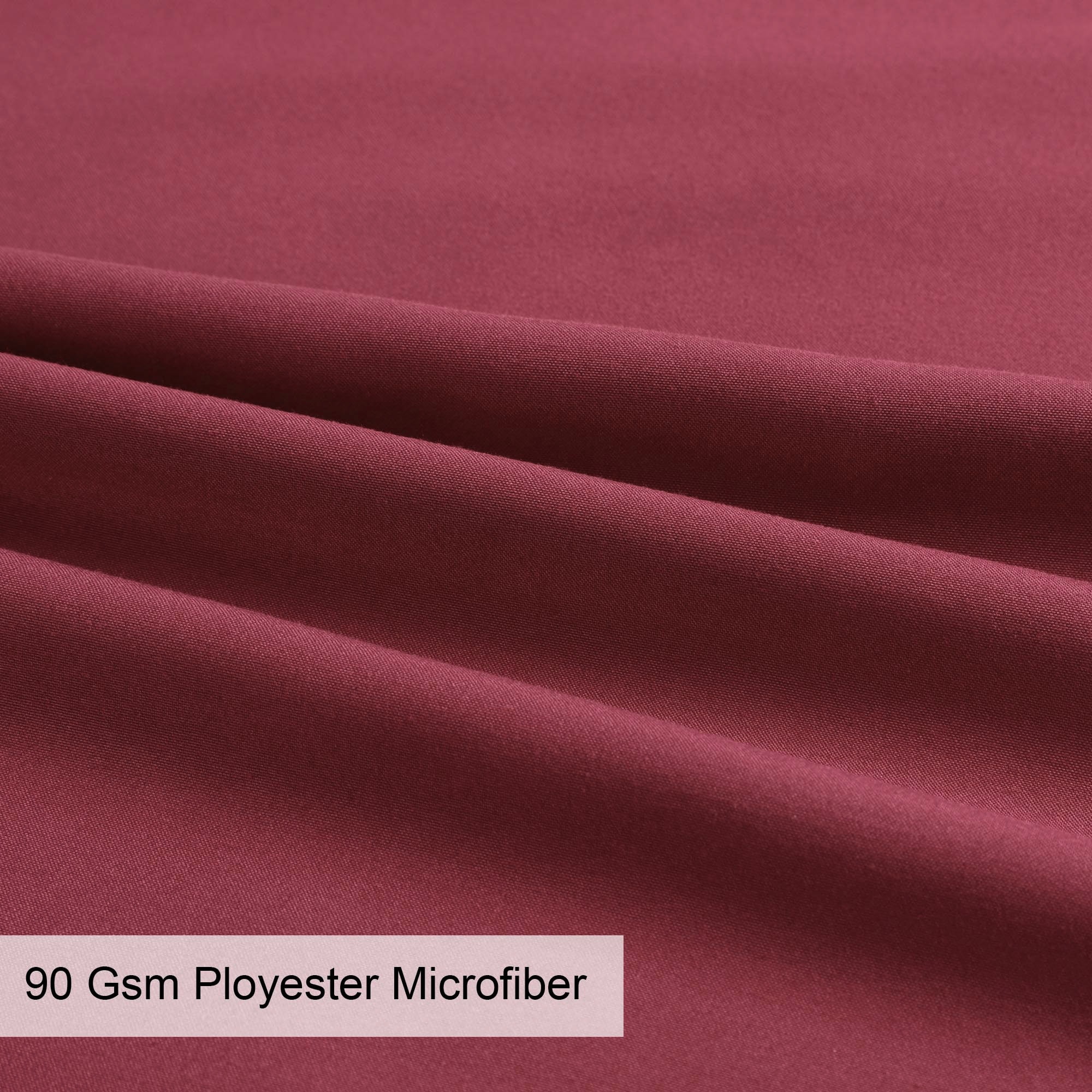 Unique Bargains 2-Pack 1800D Microfiber Solid Pillowcases Wine Travel