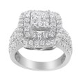 thumbnail image 3 of 14K White Gold 2 1/4ct TDW Round and Princess Diamond Ring (H-I, SI1-SI2), 3 of 8