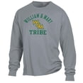 thumbnail image 2 of Men's ComfortWash Gray William & Mary Tribe Arch Logo Garment Dyed Long Sleeve T-Shirt, 2 of 3
