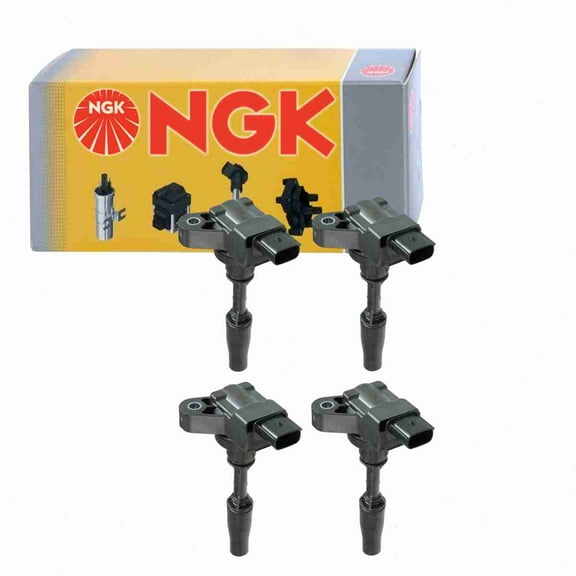 4 pc NGK 48889 Ignition Coils for 12652405 12654078 12687140 25202791 E1180 GN10682 IC783 UF-680 UF680 Spark Plug Wire Boot