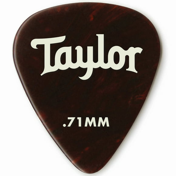 Taylor Picks - Celluloid 351, Tortoise Shell, .71 mm, 12 Pack