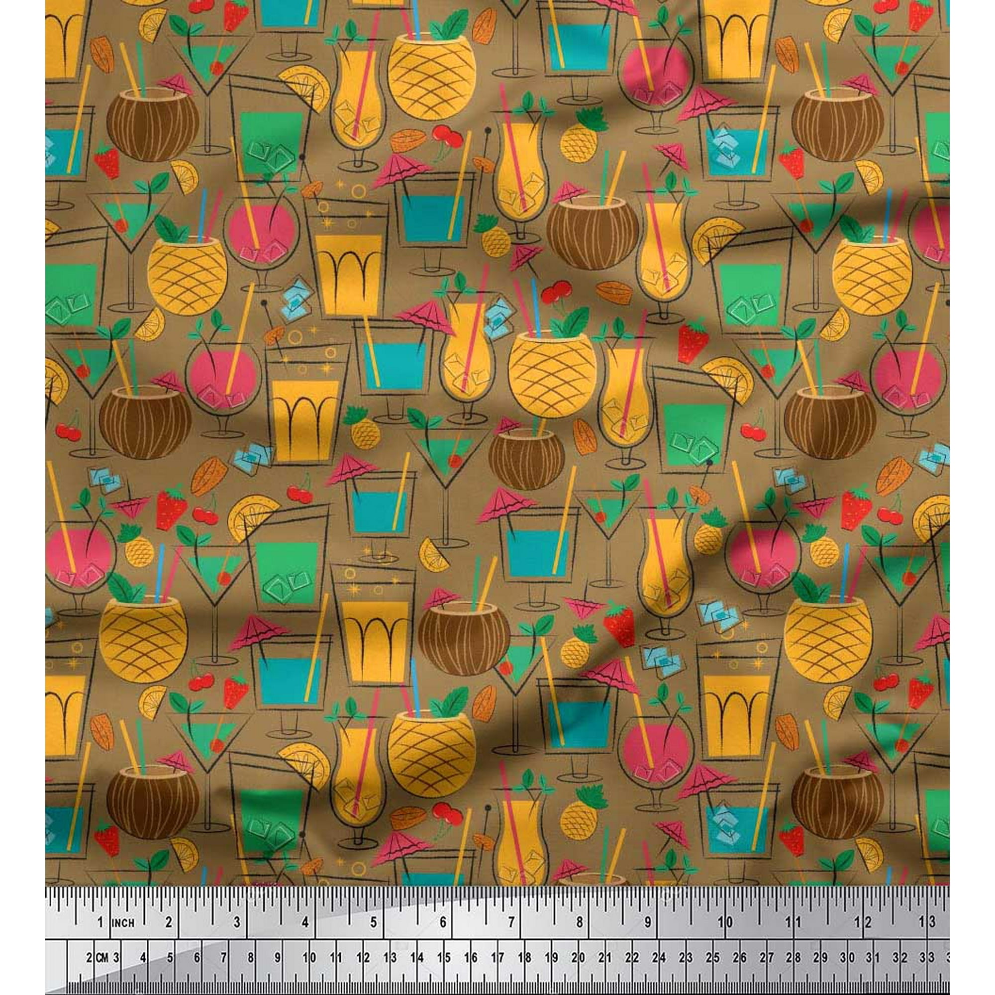 Soimoi Tissu Violet Satiné Épais Avec Des Feuilles Et Un