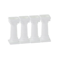 4PCS Roman Column Cake Tiered Stands White Food Grade Plastic Support for Multilayer Wedding Fondant Cakes Decoration