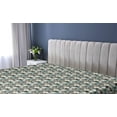 thumbnail image 5 of Ambesonne Floral Fitted Sheet, Art Leafy Foliage of Jungle, California King, Teal Olive Green and Black, 5 of 5