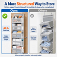 thumbnail image 4 of GAZILY® 5-Tier Over the Door Hanging Organizer with Mesh Pockets, 44 lb Capacity Behind Door Organizer, Gray, 4 of 7