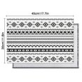 thumbnail image 5 of Black Geometric Striped Pattern Summer Placemats Table Placemats Set Of 6-Linen Kitchen Washable Placemats Table Mats 11.8"x17.7"Non-Slip Heat Resistant, 5 of 5