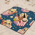 thumbnail image 5 of Cute Bear in Popcorn Picnic Blankets Extra Large 78"x78" Beach Blanket Waterproof Sandproof Outdoor Mat for Camping Travel Park, 5 of 6