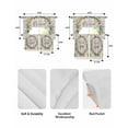 thumbnail image 6 of Floral Botanical Wreath Kitchen Curtains Swag Valance and Tier Curtains Set 24 Inch Length, Vintage Wooden Botanical Rod Pocket Drape Panels Pair Swag Curtain for Bathroom/Cafe/Window, 6 of 6