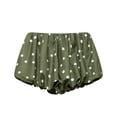 thumbnail image 5 of Lixiuxyad Summer Shorts for Women Casual Polka Shorts Balloon Style Summer Bottoms Elastic Waist Loose Fit Sizes XS-L,Green, 5 of 5