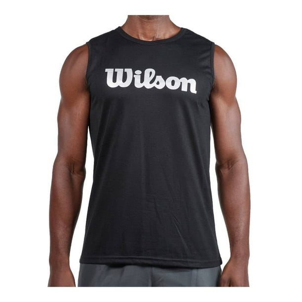 Playera Wilson para Hombre, Negro Talla EG