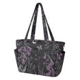 thumbnail image 2 of FORMRS Tote Bag for Women Quilted Large Capacity Travel Work Carry On Shoulder Handbag, Gothic Floral Print, 2 of 7
