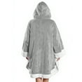 thumbnail image 4 of Hooded Cloak for Women Sherpa Fleece Blanket Poncho for Adults Ultra Soft Plush Wearable Blanket with Large Pockets and Button Closure for Cozy Comfort at Home Christmas Valentine's Day, 4 of 4