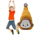 thumbnail image 4 of Cute Monkey Style Juvenile Messenger Bag, Small Shoulder Bag, Soft Fabric Material, Fun Design, For Youngster, Academy Use, Portable Storage, Playful Aesthetic, Lightweight Construction, Akmoler, 4 of 9