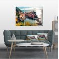 thumbnail image 1 of Vernazza Bay Aerial View - Large Seascape Art Canvas Print, 1 of 1