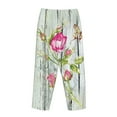 thumbnail image 5 of Bingfone Pajamas For Women,Vintage Wood Background With Floral Pajama Pants With Pockets-Xx-Large, 5 of 9