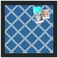 thumbnail image 2 of PinPix 12x12 Custom Cork Bulletin Board Diamond Modern Pattern Navy Poster Board Has a Fabric Style Canvas Finish, Framed in Diamond Modern Pattern Navy, by ArtToFrames (PinPix-1804), 2 of 5