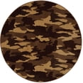 thumbnail image 1 of Camouflage Take Cover Area Rug for Living Room, Dining Room, Kitchen, Bedroom, Kids, Made In USA - 7' Round, 1 of 2