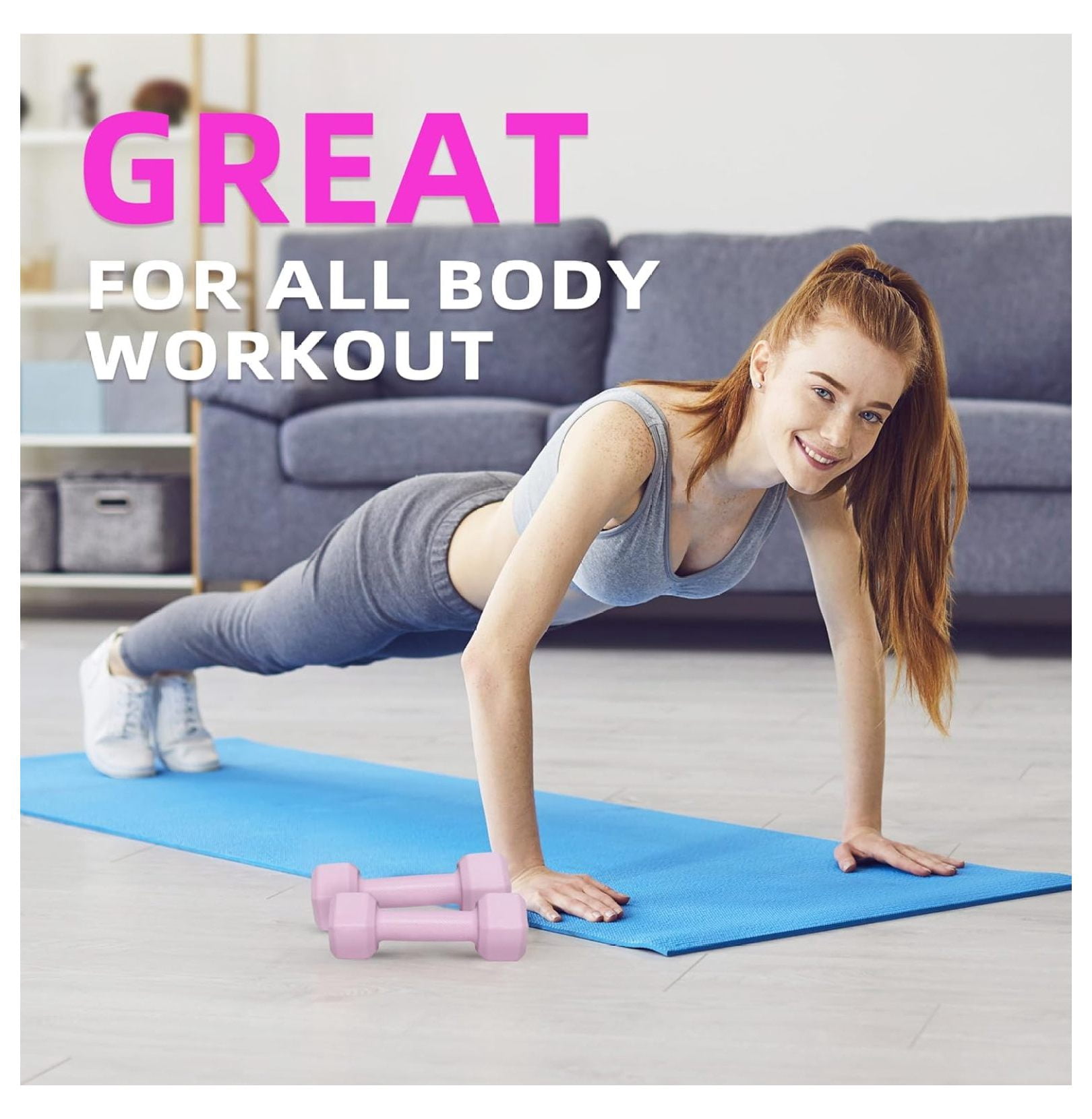 Dumbbell Hand Weight Sets 5/10/15/20/25/36lbs - 5 Colors - Exercise & Fitness Free Weights for Women & Men Home Gym Equipment Workouts Strength Training