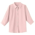 thumbnail image 4 of Womens Button Down Shirts Casual Short Sleeve Dress Shirt Collared Summer Work Blouse, 4 of 4