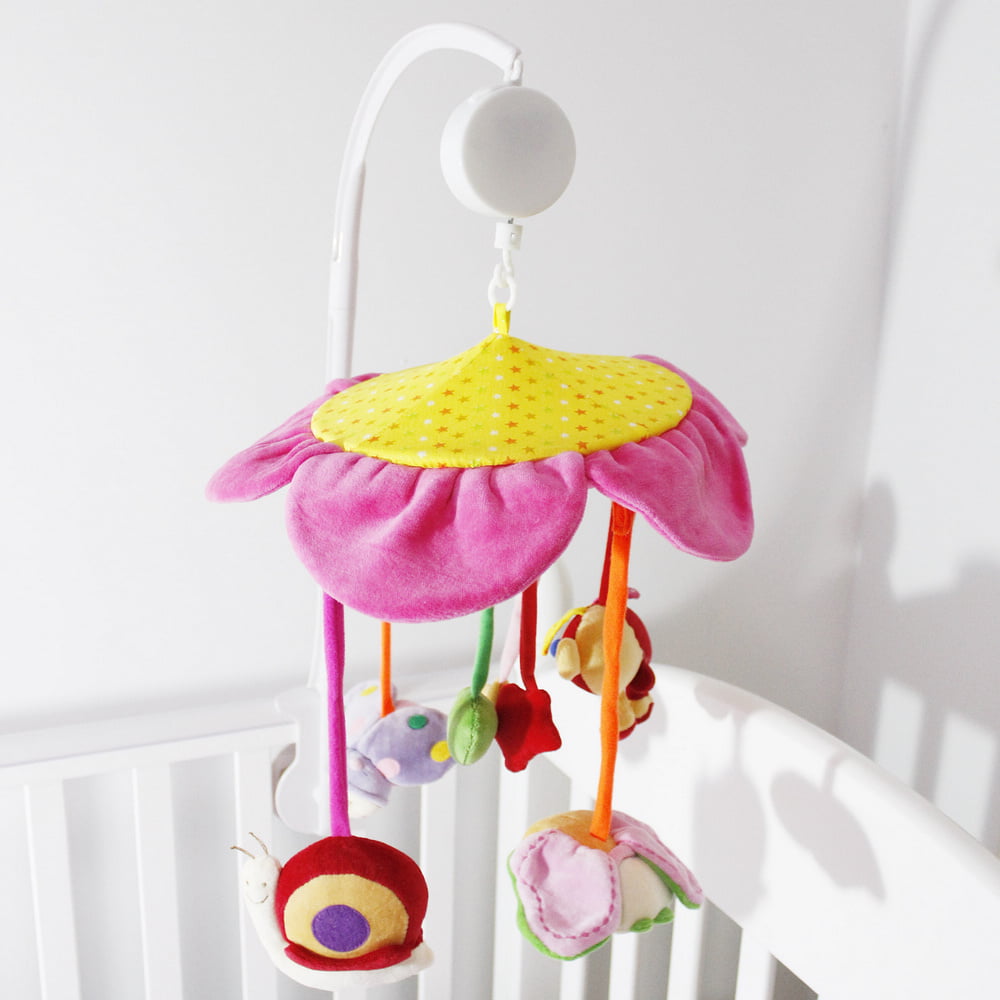 Baby Child Kids Crib Mobile Bed Bell Sound-Toy Holder Arm Bracket+Wind up Music 